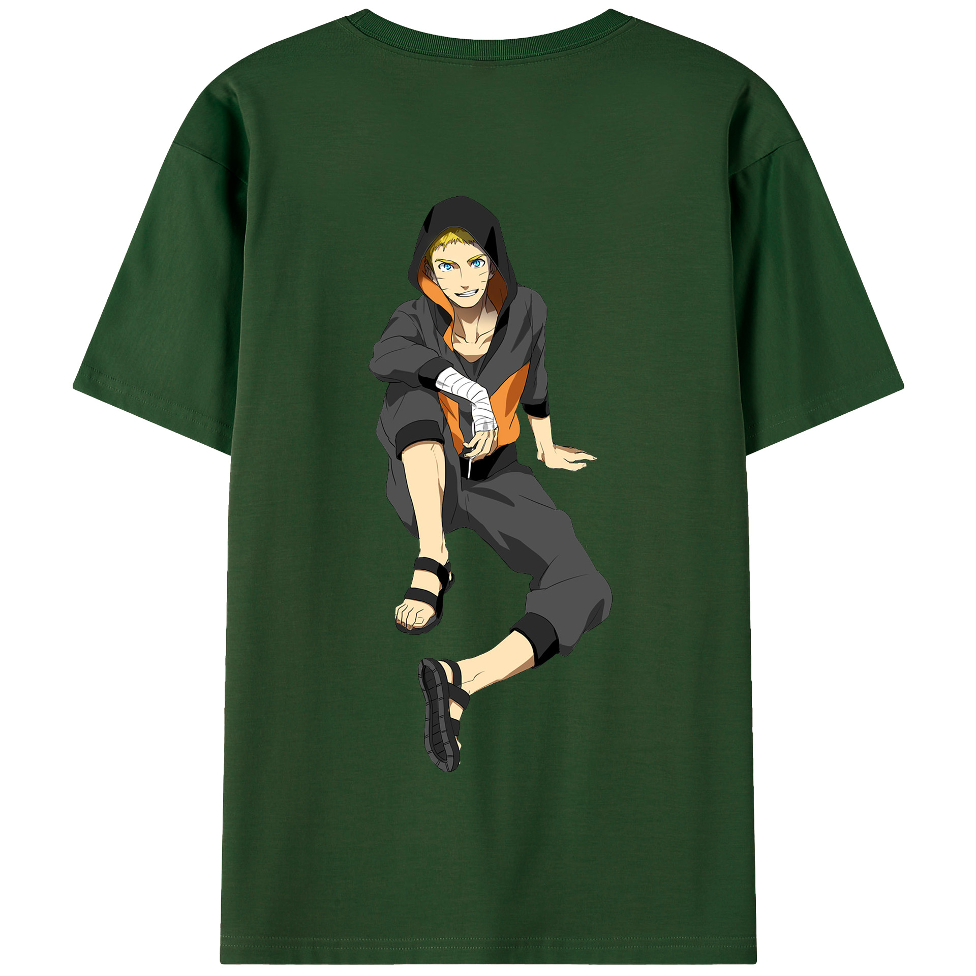 （画像用） NARUTO -ナルト- うずまき ナルト Uzumaki Naruto 綿100％半袖Tシャツ（背面プリント）